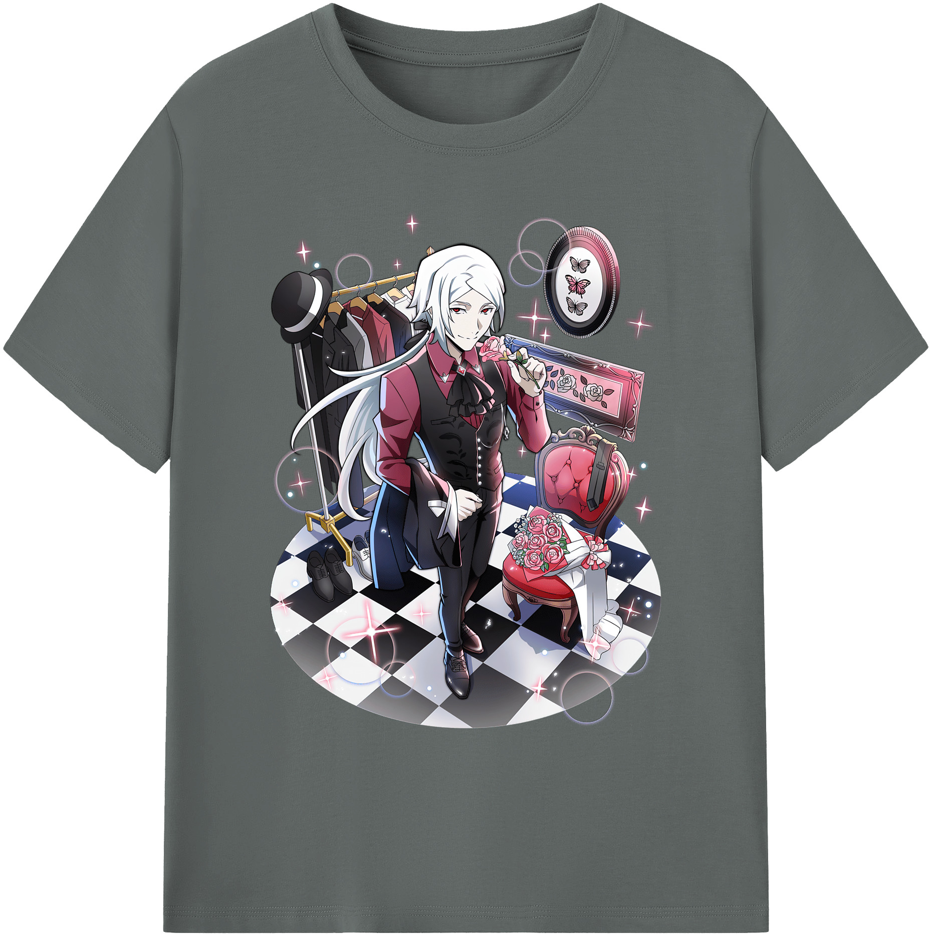 （画像用） 文豪ストレイドッグス Bungo Stray Dogs 綿100％ メンズ半袖Tシャツ｜肌触りやわらか＆通気性